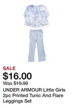 Marshalls UNDER ARMOUR Little Girls 2pc Printed Tunic And Flare Leggings Set offer