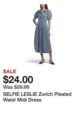 Marshalls SELFIE LESLIE Zurich Pleated Waist Midi Dress offer