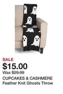 Marshalls CUPCAKES & CASHMERE Feather Knit Ghosts Throw offer