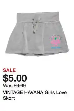 Marshalls VINTAGE HAVANA Girls Love Skort offer