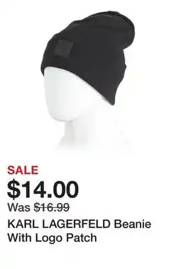 Marshalls KARL LAGERFELD Beanie With Logo Patch offer