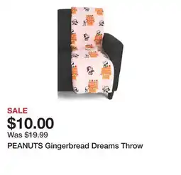 Marshalls PEANUTS Gingerbread Dreams Throw offer
