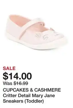 Marshalls CUPCAKES & CASHMERE Critter Detail Mary Jane Sneakers (Toddler) offer