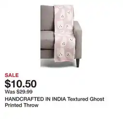 Marshalls HANDCRAFTED IN INDIA Textured Ghost Printed Throw offer