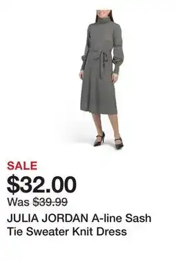 Marshalls JULIA JORDAN A-line Sash Tie Sweater Knit Dress offer