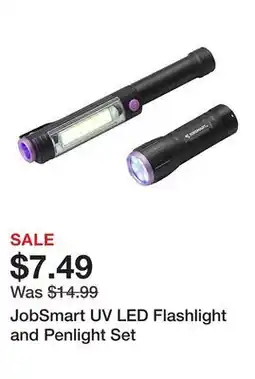Tractor Supply Company JobSmart UV LED Flashlight and Penlight Set offer