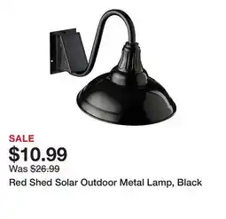 Tractor Supply Company Red Shed Solar Outdoor Metal Lamp, Black offer