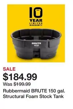 Tractor Supply Company Rubbermaid BRUTE 150 gal. Structural Foam Stock Tank offer