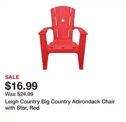 Tractor Supply Company Leigh Country Big Country Adirondack Chair with Star, Red offer