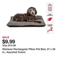 Tractor Supply Company Retriever Rectangular Pillow Pet Bed, 27 x 36 in., Assorted Colors offer