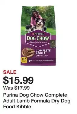 Tractor Supply Company Purina Dog Chow Complete Adult Lamb Formula Dry Dog Food Kibble offer