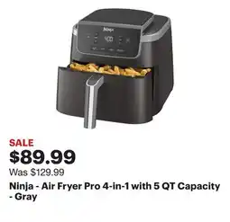 Best Buy Ninja - Air Fryer Pro 4-in-1 with 5 QT Capacity - Gray offer