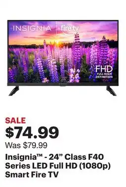 Best Buy Insignia - 24 Class F40 Series LED Full HD (1080p) Smart Fire TV offer