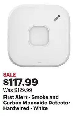 Best Buy First Alert - Smoke and Carbon Monoxide Detector Hardwired - White offer