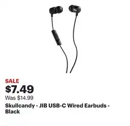 Best Buy Skullcandy - JIB USB-C Wired Earbuds - Black offer