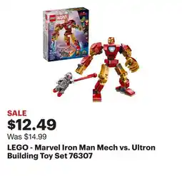 Best Buy LEGO - Marvel Iron Man Mech vs. Ultron Building Toy Set 76307 offer