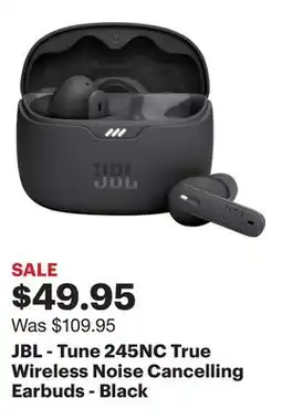 Best Buy JBL - Tune 245NC True Wireless Noise Cancelling Earbuds - Black offer