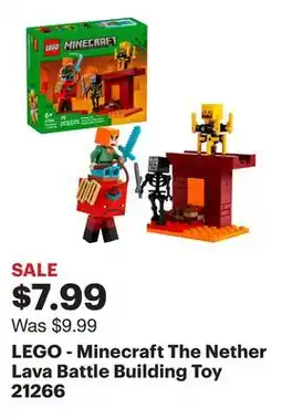 Best Buy LEGO - Minecraft The Nether Lava Battle Building Toy 21266 offer