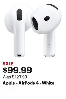 Best Buy Apple - AirPods 4 - White offer