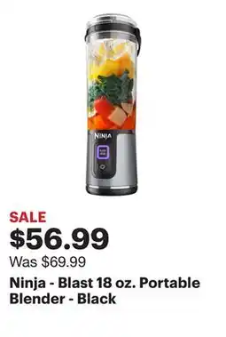 Best Buy Ninja - Blast 18 oz. Portable Blender - Black offer