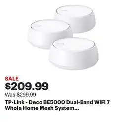 Best Buy TP-Link - Deco BE5000 Dual-Band WiFi 7 Whole Home Mesh System 3-Pack - White offer