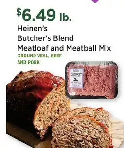 Heinen's Heinen's Butcher's Blend Meatloaf and Meatball Mix offer
