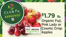Heinen's Organic Fuji, Pink Lady or Cosmic Crisp Apples offer