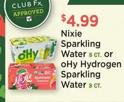 Heinen's Nixie Sparkling Water 8 CT. or oHy Hydrogen Sparkling Water 8 CT offer