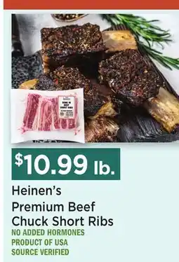 Heinen's Heinen's Premium Beef Chuck Short Ribs offer