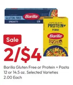 Stater Bros Barilla Gluten Free or Protein + Pasta offer