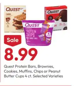 Stater Bros Quest Protein Bars, Brownies, Cookies, Muffins, Chips or Peanut Butter Cups offer