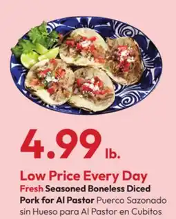 Stater Bros Seasoned Boneless Diced Pork for Al Pastor offer