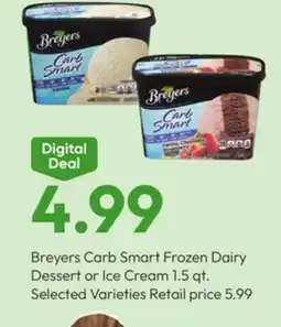 Stater Bros Breyers Carb Smart Frozen Dairy Dessert or Ice Cream offer