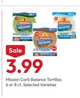 Stater Bros Mission Carb Balance Tortillas offer
