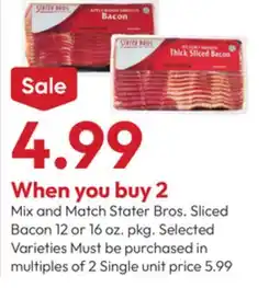 Stater Bros Stater Bros. Sliced Bacon offer
