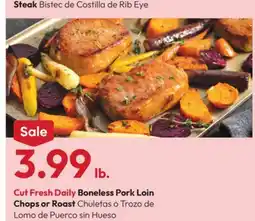 Stater Bros Boneless Pork Loin Chops or Roast offer