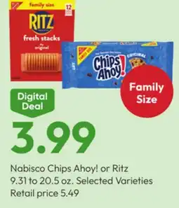 Stater Bros Nabisco Chips Ahoy! or Ritz offer
