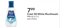 Publix Crest 3D White Mouthwash offer
