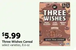 Fareway Three Wishes Cereal offer