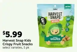 Fareway Harvest Snap Kids Crispy Fruit Snacks offer