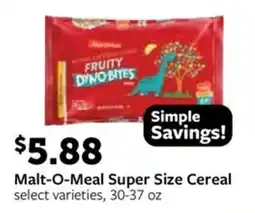 Fareway Malt-O-Meal Super Size Cereal offer