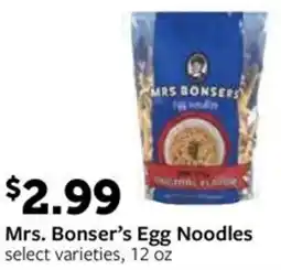 Fareway Mrs. Bonser's Egg Noodles offer
