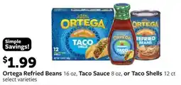 Fareway Ortega Refried Beans and Taco Sauce or Taco Shells offer