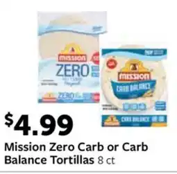 Fareway Mission Zero Carb or Carb Balance Tortillas offer