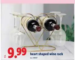 Lidl heart shaped wine rack offer