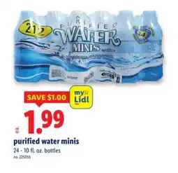 Lidl purified water minis offer