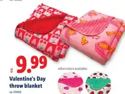 Lidl Valentine's Day throw blanket offer