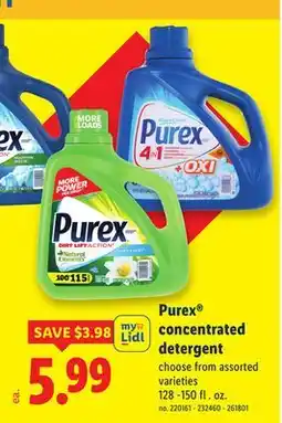 Lidl Purex concentrated detergent offer