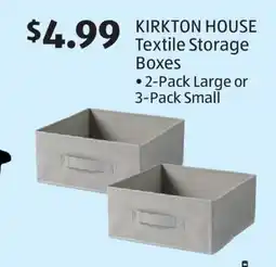 Aldi KIRKTON HOUSE Textile Storage Boxes offer