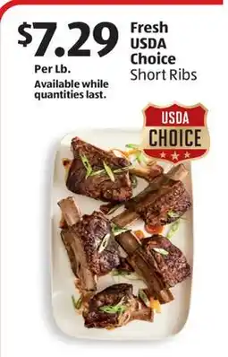 Aldi Fresh USDA Choice Short Ribs offer